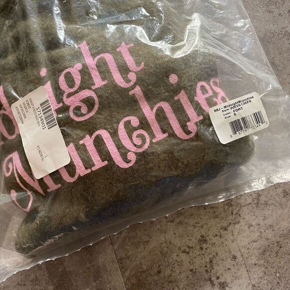WILDFOX Sweatshirt Baggy Jumper NEW Midnight Munchies Olive Small Oversized - Picture 11 of 16